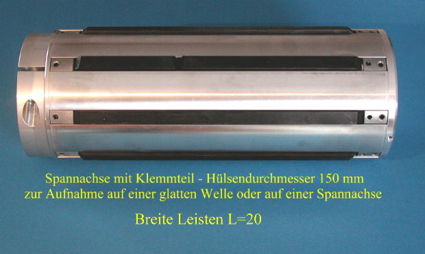 Spannachse mit Klemmteil, Hlsendurchmesser 150 mm