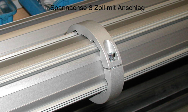 3 Zoll Spannachse mit Anschlag